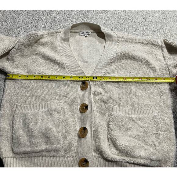 Moon River Oversized Button Up Sweater Womens Size Xs Cardigan Chunky Oatmeal - Picture 3 of 11